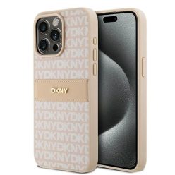   Original Case DKNY hardcase bőr Mono Stripe & Metal Logo DKHCP15XPRTHSLP iPhone 15 Pro Max tok rózsaszín