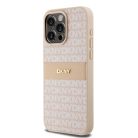 Original Case DKNY hardcase bőr Mono Stripe & Metal Logo DKHCP15XPRTHSLP iPhone 15 Pro Max tok rózsaszín