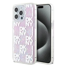   Original Case DKNY keménytok Liquid Glitter Multilogo DKHCP15XLCPEPP iPhone 15 Pro Max rózsaszín tok