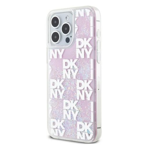 Original Case DKNY keménytok Liquid Glitter Multilogo DKHCP15XLCPEPP iPhone 15 Pro Max rózsaszín tok
