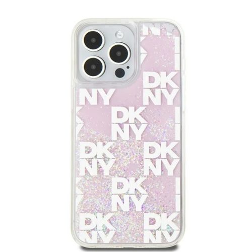 Original Case DKNY keménytok Liquid Glitter Multilogo DKHCP15XLCPEPP iPhone 15 Pro Max rózsaszín tok