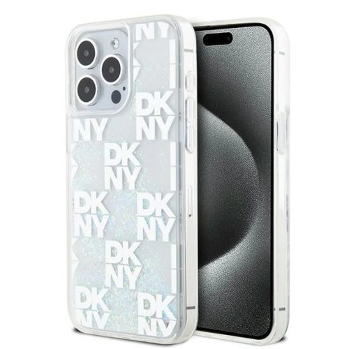 Original Case DKNY hardcase Liquid Glitter Multilogo DKHCP15XLCPEPT tok iPhone 15 Pro Max fehér