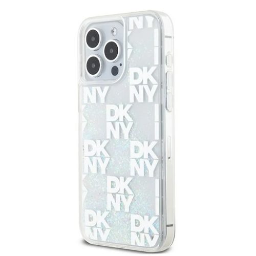 Original Case DKNY hardcase Liquid Glitter Multilogo DKHCP15XLCPEPT tok iPhone 15 Pro Max fehér