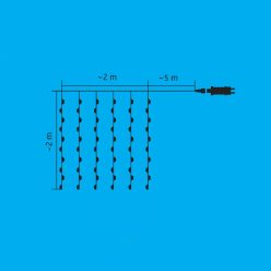   iSparkle LEDS120CV-2 micro LED-es fényfüggöny, 2x2 m / 120 db RGB LED, applikációval vezérelhető, smart, kül- és beltéri kivitel