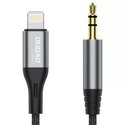   Dudao audiokábel Lightning - mini jack 3.5mm 1m szürke (L11PRO)
