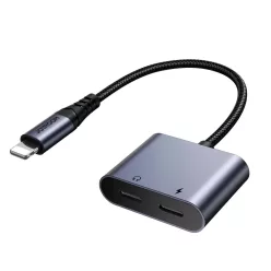   Joyroom SY-L02 Lightning - 2x Lightning DAC adapter 2 az 1-ben - fekete