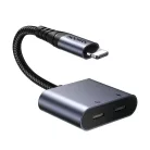 Joyroom SY-L02 Lightning - 2x Lightning DAC adapter 2 az 1-ben - fekete