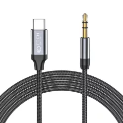   Tech-Protect UltraBoost audio USB-C / 3.5mm mini jack átalakító kábel 1 m - fekete