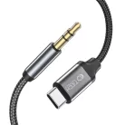 Tech-Protect UltraBoost audio USB-C / 3.5mm mini jack átalakító kábel 1 m - fekete