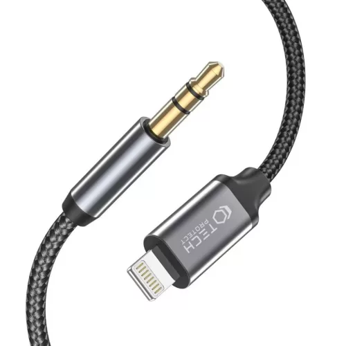 Tech-Protect UltraBoost audio Lightning / mini jack 3.5mm kábel 1m - fekete