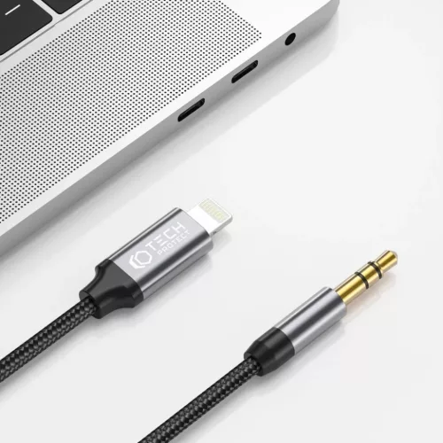Tech-Protect UltraBoost audio Lightning / mini jack 3.5mm kábel 1m - fekete