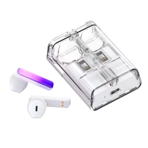 TWS Joyroom JR-TC1 IceLens Series vezeték nélküli fülhallgató LED világítással - fehér