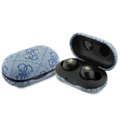   TWS Guess 4G Metal Bluetooth fülhallgató ENC töltőállomással - kék
