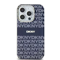   Original Case DKNY IML Mono & Stripe MagSafe kemény tok DKHMP15SHRHSEB iPhone 15 kék