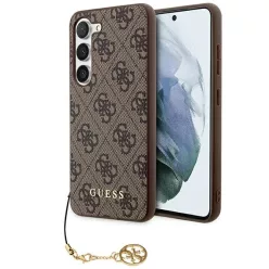   Eredeti GUESS tok - kemény tok 4G Charms Kollekció GUHCSA35GF4GBR Samsung Galaxy A35 Barna tok