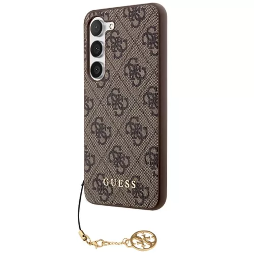Eredeti GUESS tok - kemény tok 4G Charms Kollekció GUHCSA35GF4GBR Samsung Galaxy A35 Barna tok
