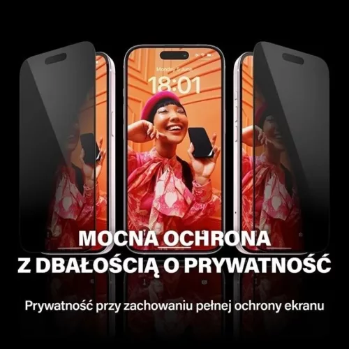 PanzerGlass Ultra-Wide Fit Privacy Edzett Üvegfólia Pozicionálóval iPhone 15 Pro-hoz