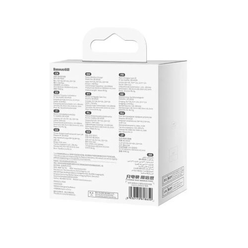 Baseus Simple Mini3 Mágneses Vezeték Nélküli Töltő 15W Fehér