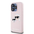 iPhone 15 Pro Max Pink Karl Lagerfeld - Liquid Szilikon Kettős Fej MagSafe tok