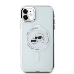   Karl Lagerfeld IML K&CH Fejek Fémkeretes MagSafe tok iPhone 11 Átlátszó