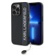 iPhone 15 Pro Max fekete Karl Lagerfeld PU Saffiano Rhinestone Charm tok