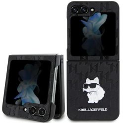   Karl Lagerfeld Saffiano Monogram Choupette Pin tok Samsung Galaxy Z Flip 5 - fekete
