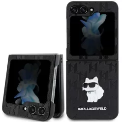   Karl Lagerfeld Saffiano Monogram Choupette Pin tok Samsung Galaxy Z Flip 5 - fekete