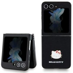   Hello Kitty Metal Logo Kitty Head tok Samsung Galaxy Z Flip 5 - fekete