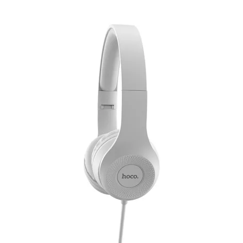 HOCO vezetékes fejhallgató Jack 3,5 mm-es mikrofonnal W21 szürke,