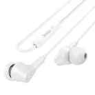 HOCO M102 vezetékes fülhallgatók Jack 3,5 mm mikrofonnal fehér