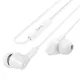 HOCO M102 vezetékes fülhallgatók Jack 3,5 mm mikrofonnal fehér