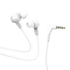 Fehér HOCO M86 vezetékes fülhallgatók Jack 3,5 mm mikrofonnal