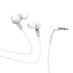   Fehér HOCO M86 vezetékes fülhallgatók Jack 3,5 mm mikrofonnal