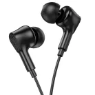 Jack 3,5 mm vezetékes fülhallgatók mikrofonnal M102 fekete HOCO