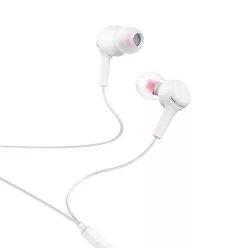   HOCO vezetékes fülhallgató Jack 3,5 mm mikrofonnal M78 fehér