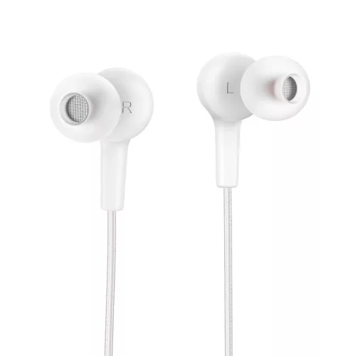 HOCO vezetékes fülhallgató Jack 3,5 mm mikrofonnal M78 fehér