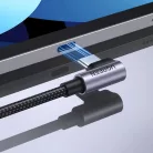 Ugreen US255 50122 USB-C (egyenes) / USB-C (sarok) PD QC kábel 60W 3A 0.5m - szürke