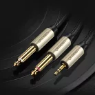 Ugreen kábel audio kábel mini jack 3.5 mm - 2 x jack 6.35 mm 1m szürke (AV126)