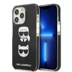   Karl Lagerfeld KLHCP13XTPE2TK iPhone 13 Pro Max 6,7" hardcase fekete Karl&Choupette Head tok