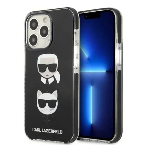 Karl Lagerfeld KLHCP13XTPE2TK iPhone 13 Pro Max 6,7" hardcase fekete Karl&Choupette Head tok