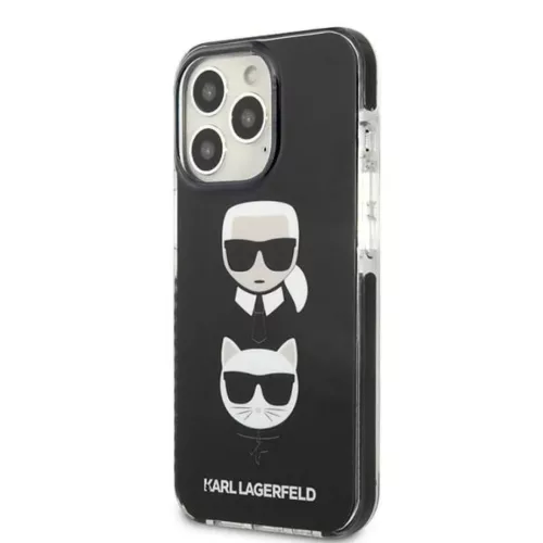 Karl Lagerfeld KLHCP13XTPE2TK iPhone 13 Pro Max 6,7" hardcase fekete Karl&Choupette Head tok