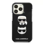 Karl Lagerfeld KLHCP13XTPE2TK iPhone 13 Pro Max 6,7" hardcase fekete Karl&Choupette Head tok