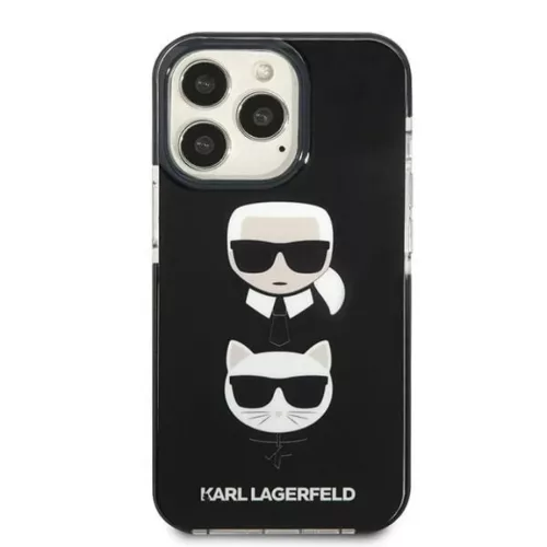 Karl Lagerfeld KLHCP13XTPE2TK iPhone 13 Pro Max 6,7" hardcase fekete Karl&Choupette Head tok