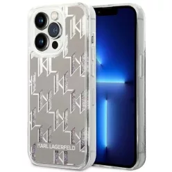   Karl Lagerfeld KLHCP14XLMNMS iPhone 14 Pro Max 6.7" keménytok ezüst / ezüst Liquid Glitter Monogram tok