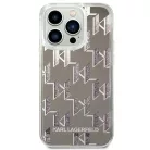 Karl Lagerfeld KLHCP14XLMNMS iPhone 14 Pro Max 6.7" keménytok ezüst / ezüst Liquid Glitter Monogram tok