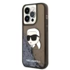 Karl Lagerfeld Glitter Karl feje tok iPhone 14 Pro Max - fekete