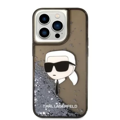 Karl Lagerfeld Glitter Karl feje tok iPhone 14 Pro Max - fekete