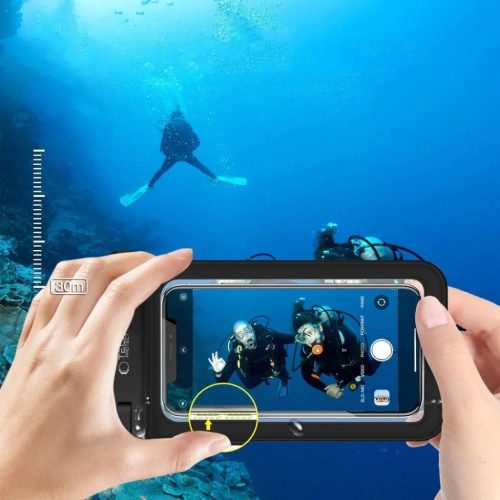 Tech-Protect Waterproof UWC9 tok, vízálló 8,9" méretű eszközökhöz - fekete és narancs