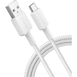   USB-A to USB-C Kábel Anker 322, 18W, 2A, 0.9m, Fehér A81H5G21