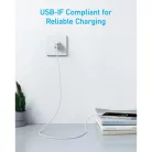 USB-A to USB-C Kábel Anker 322, 18W, 2A, 0.9m, Fehér A81H5G21